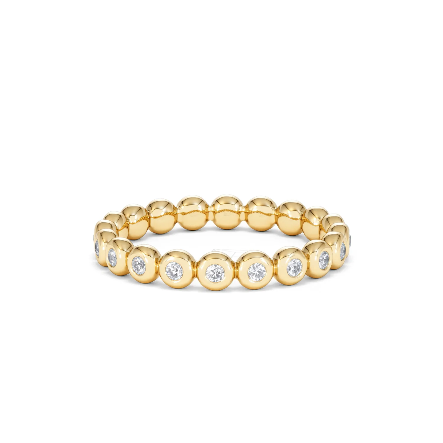 Bezel-Set Eternity Lab Diamond Ring 0.33ct in 9K Gold - Image 78