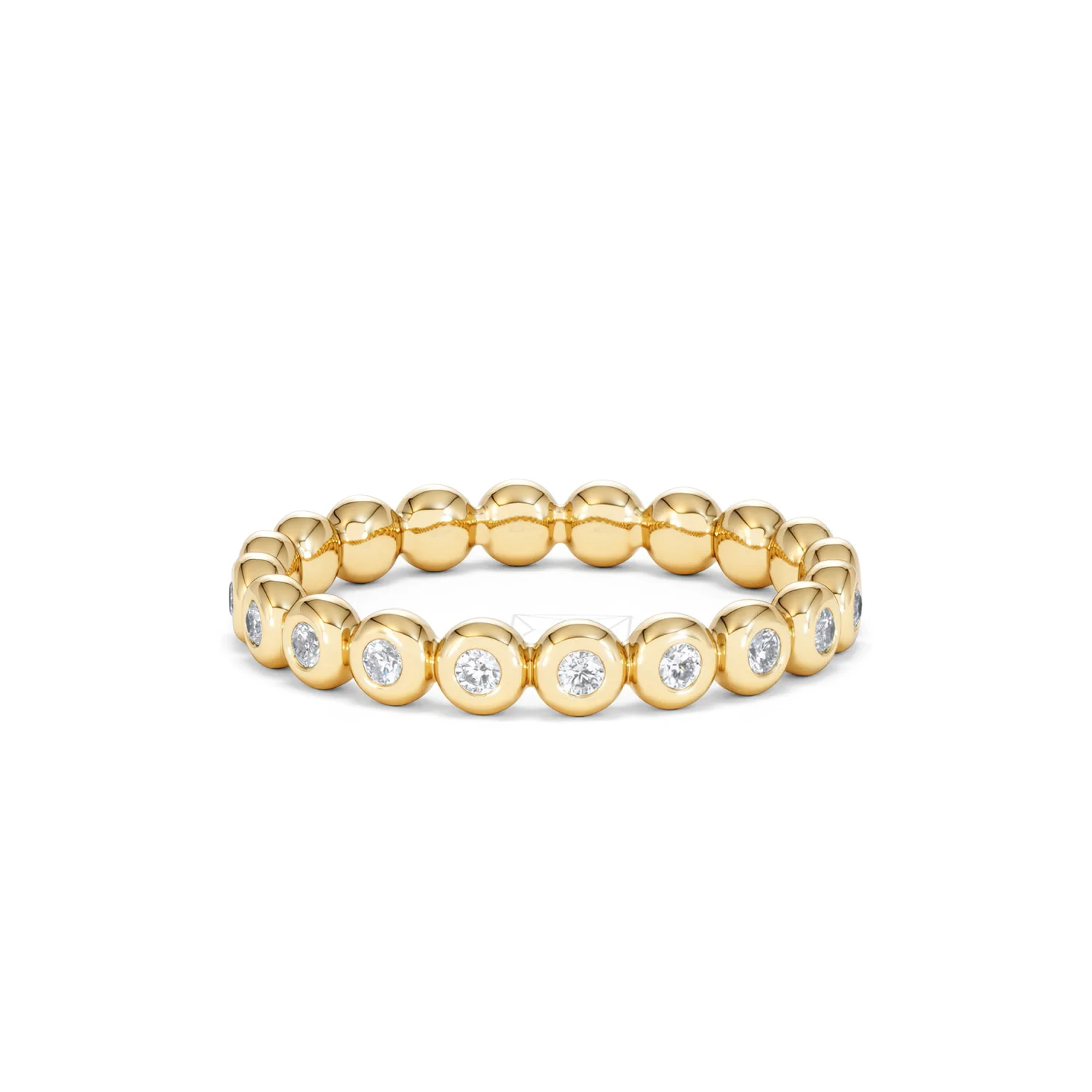 Bezel-Set Eternity Lab Diamond Ring 0.33ct in 9K Gold - Image 80