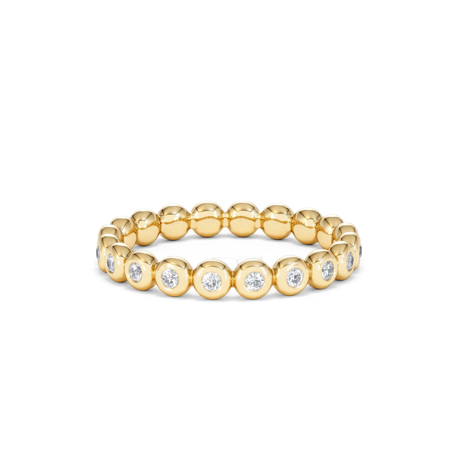 Bezel-Set Eternity Lab Diamond Ring 0.33ct in 9K Gold - Image 81