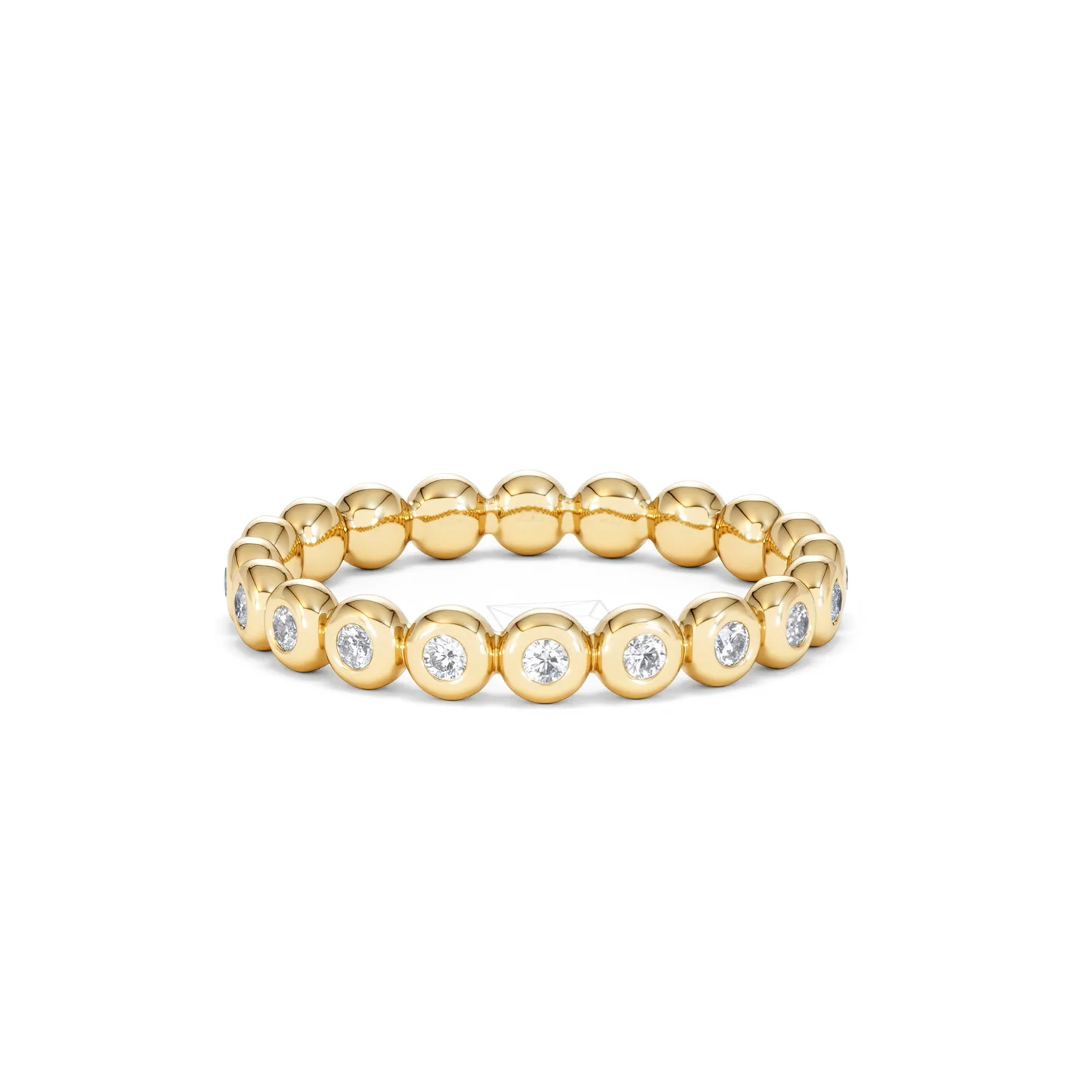 Bezel-Set Eternity Lab Diamond Ring 0.33ct in 9K Gold - Image 83