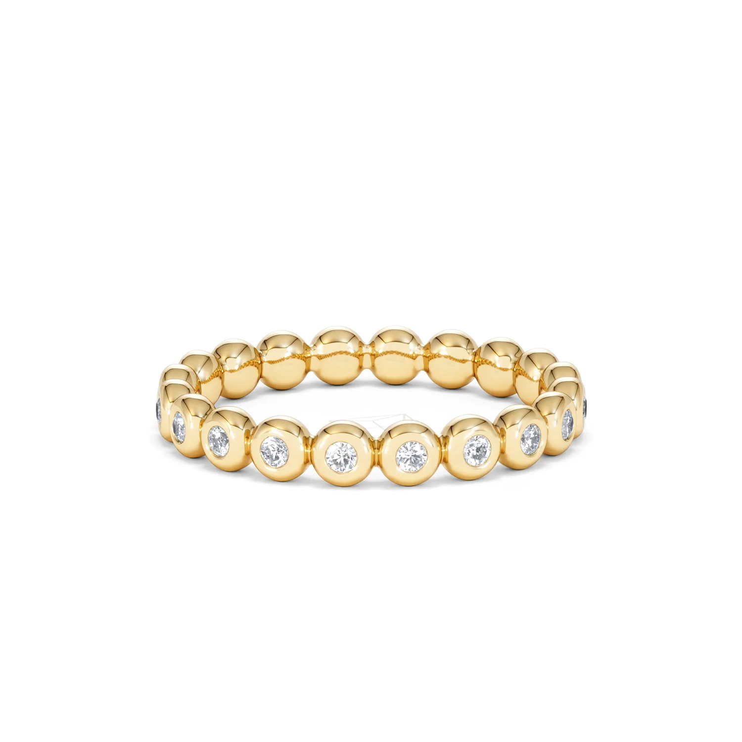 Bezel-Set Eternity Lab Diamond Ring 0.33ct in 9K Gold - Image 85