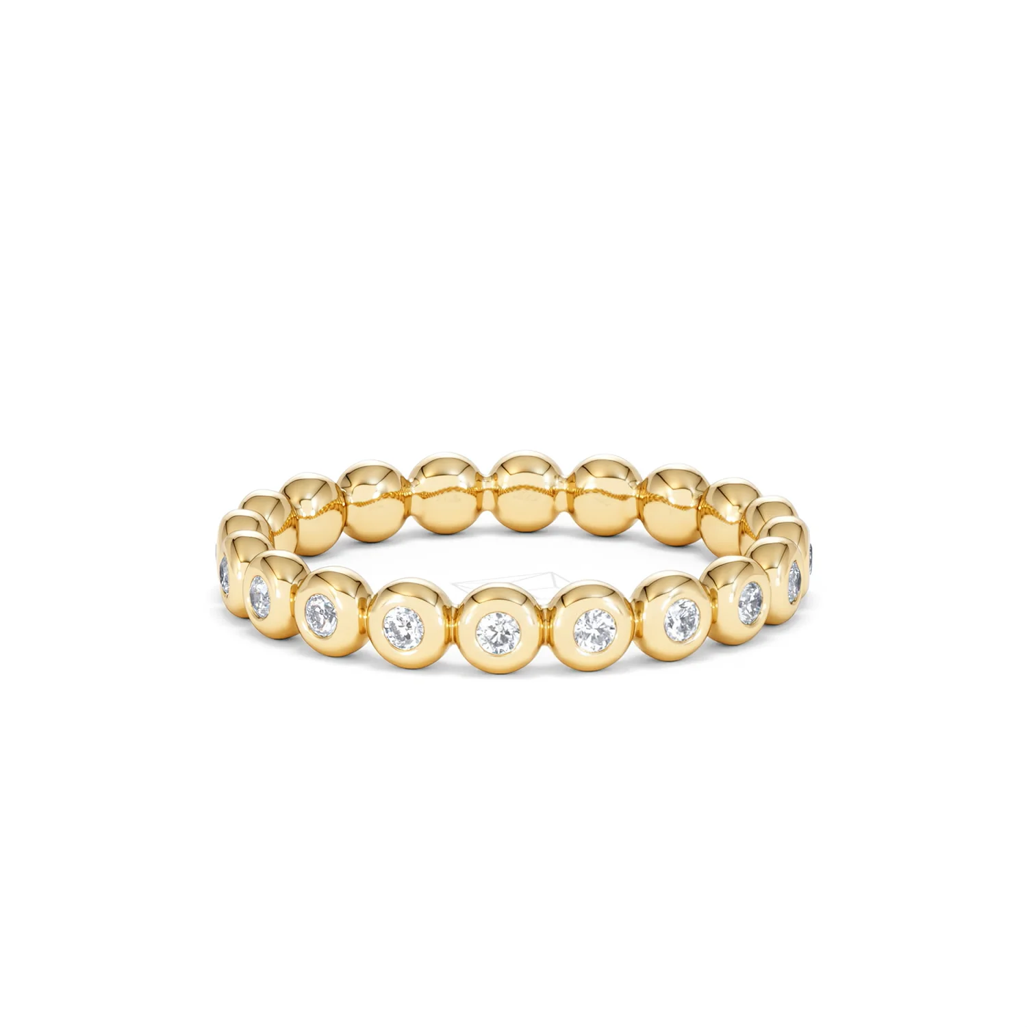 Bezel-Set Eternity Lab Diamond Ring 0.33ct in 9K Gold - Image 86