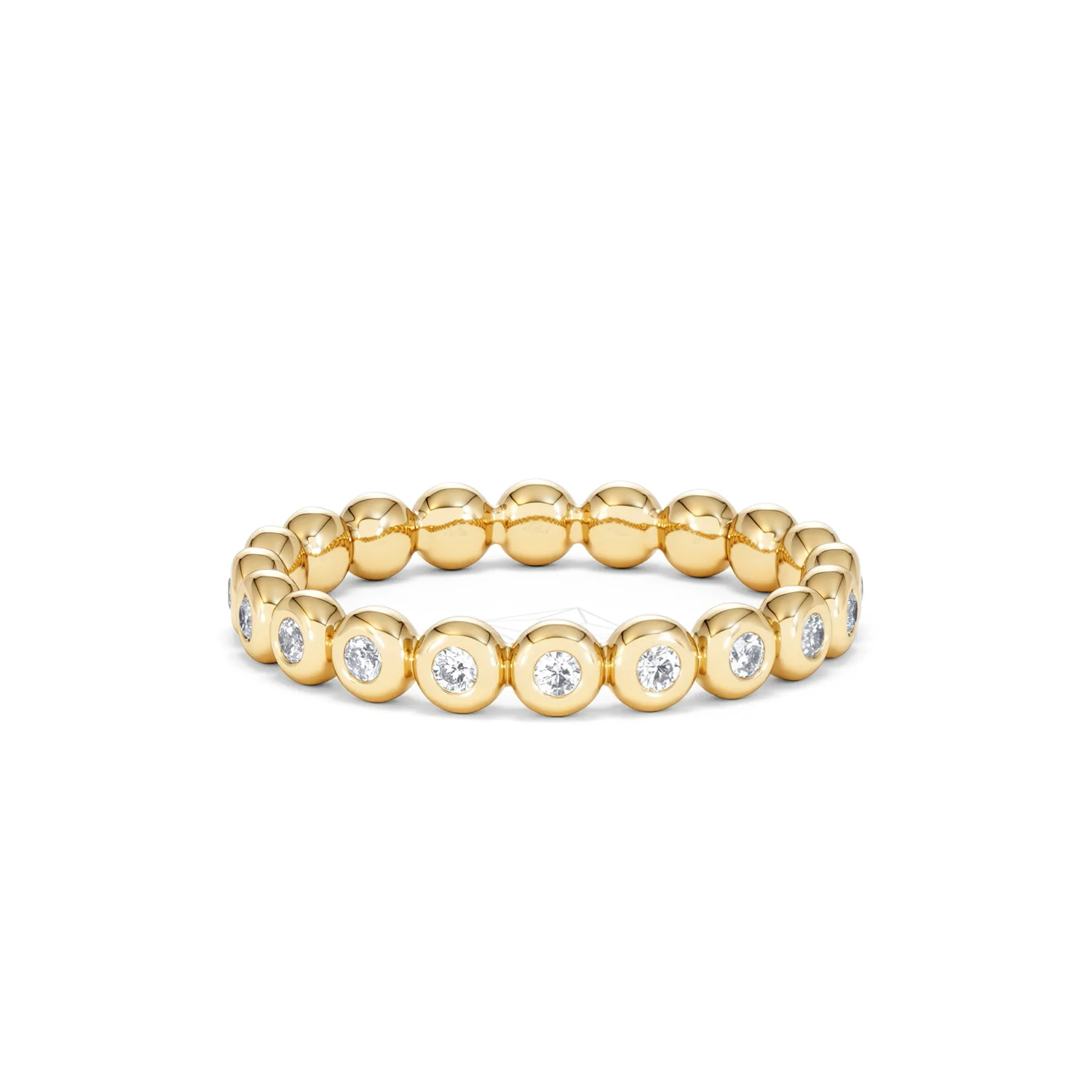 Bezel-Set Eternity Lab Diamond Ring 0.33ct in 9K Gold - Image 87