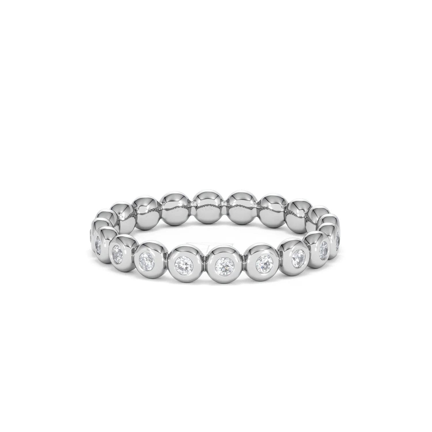 Bezel-Set Eternity Lab Diamond Ring 0.33ct in 9K White Gold - Image 20