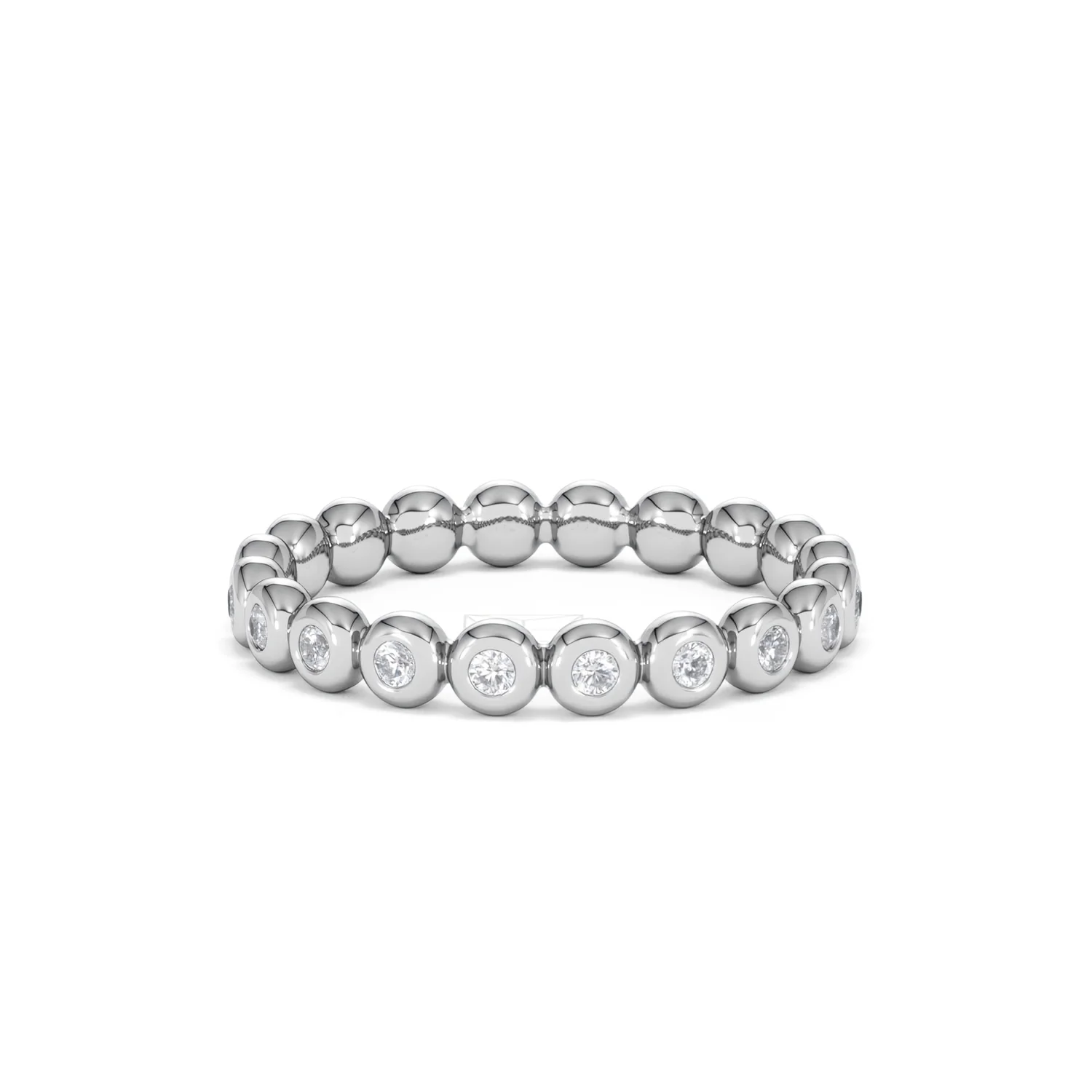 Bezel-Set Eternity Lab Diamond Ring 0.33ct in 9K White Gold - Image 21