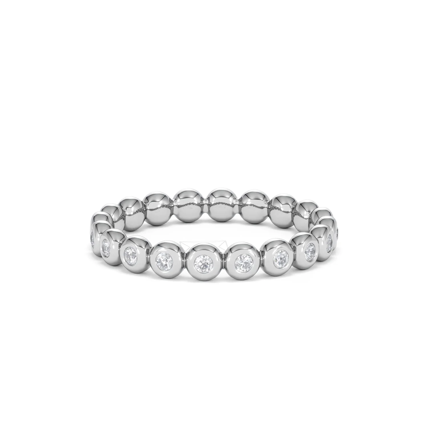 Bezel-Set Eternity Lab Diamond Ring 0.33ct in 9K White Gold - Image 22