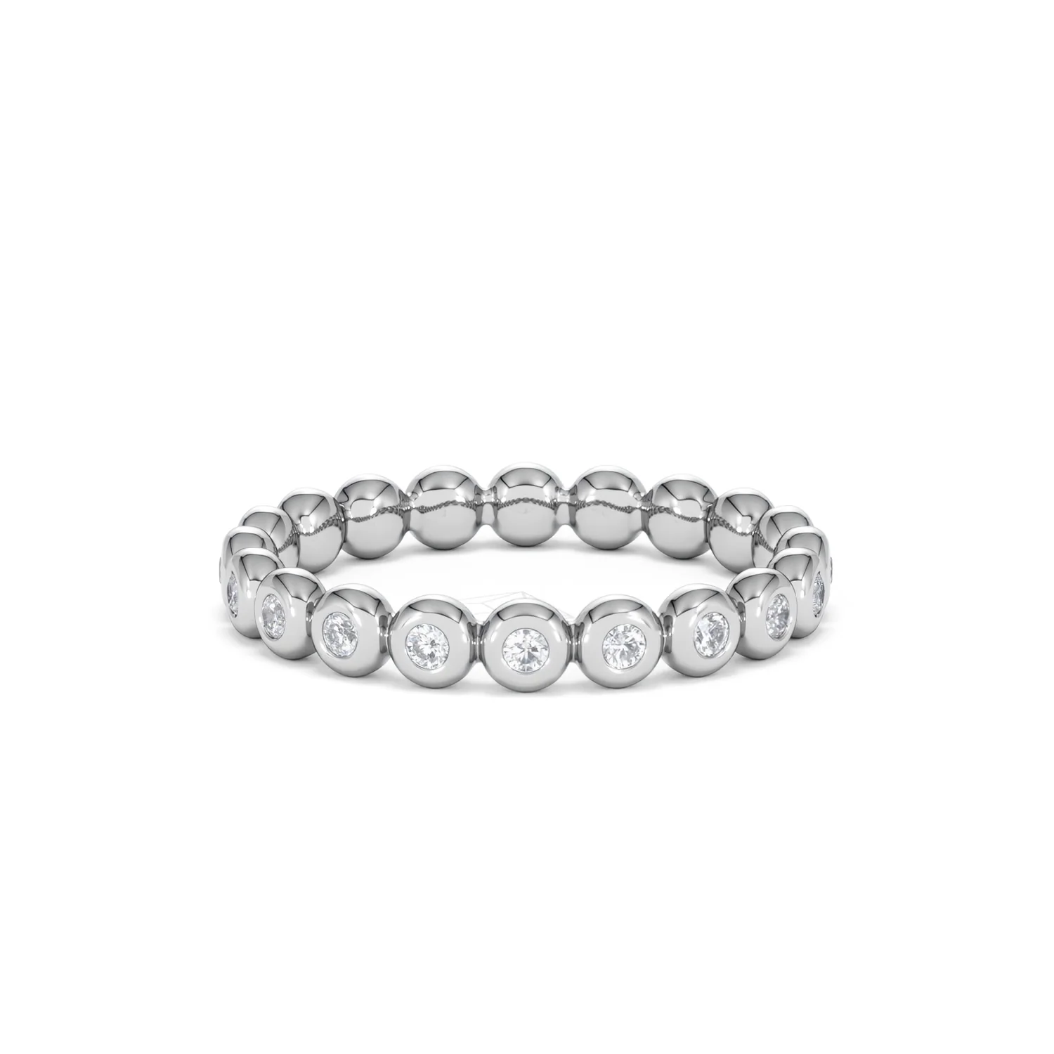 Bezel-Set Eternity Lab Diamond Ring 0.33ct in 9K White Gold - Image 27