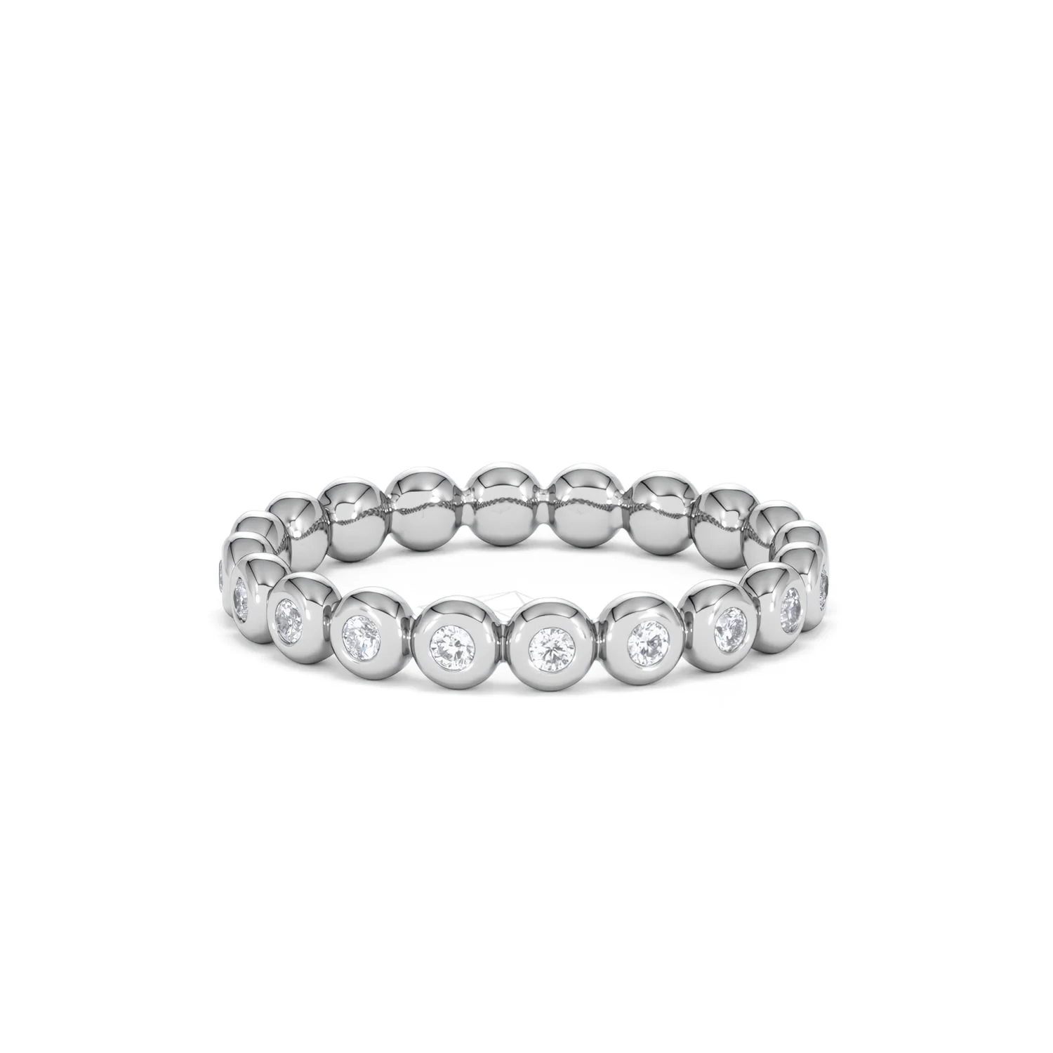 Bezel-Set Eternity Lab Diamond Ring 0.33ct in 9K White Gold - Image 28