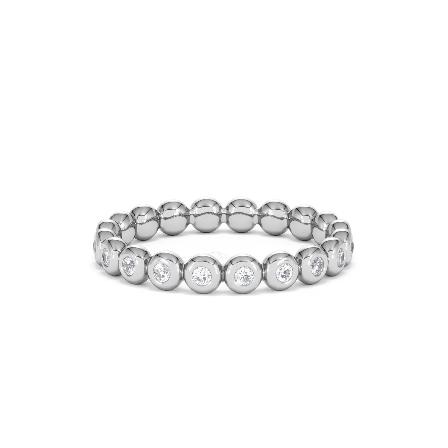 Bezel-Set Eternity Lab Diamond Ring 0.33ct in 9K White Gold - Image 29