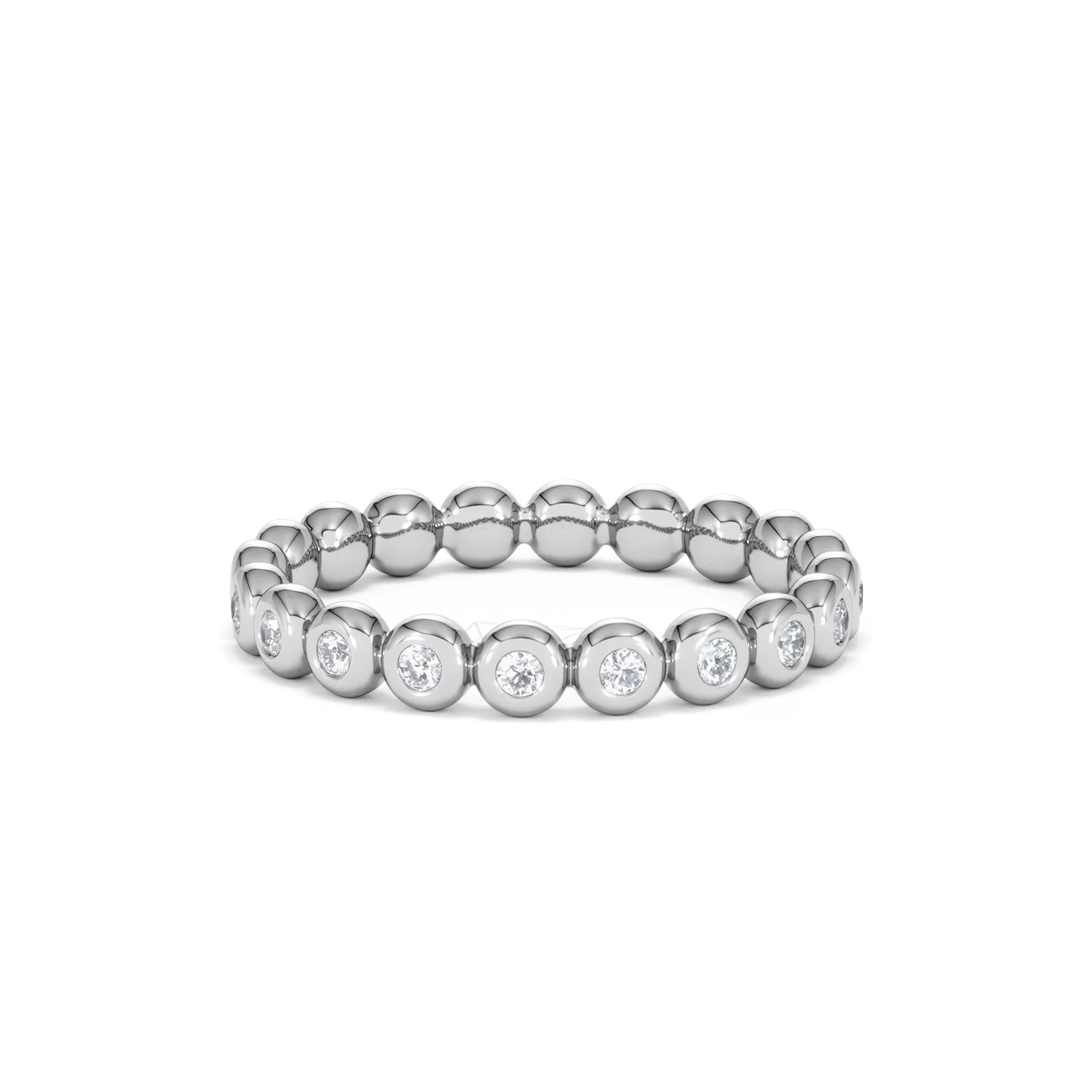 Bezel-Set Eternity Lab Diamond Ring 0.33ct in 9K White Gold - Image 38