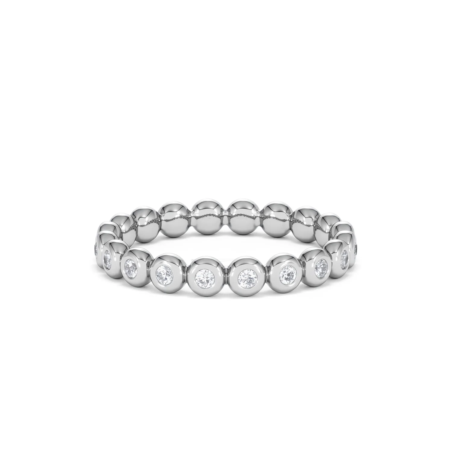 Bezel-Set Eternity Lab Diamond Ring 0.33ct in 9K White Gold - Image 41