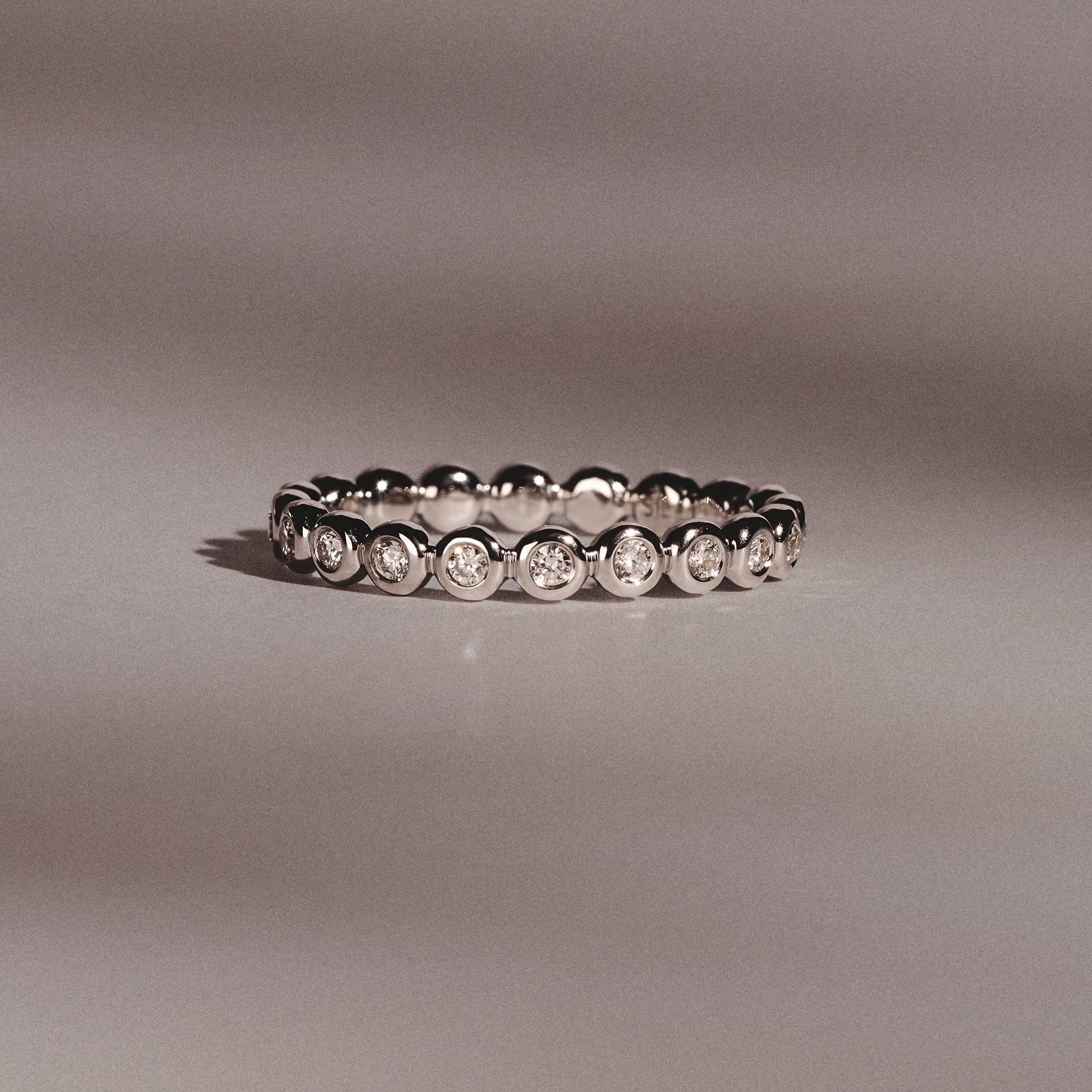 Bezel-Set Eternity Lab Diamond Ring 0.33ct in 9K White Gold - Image 6
