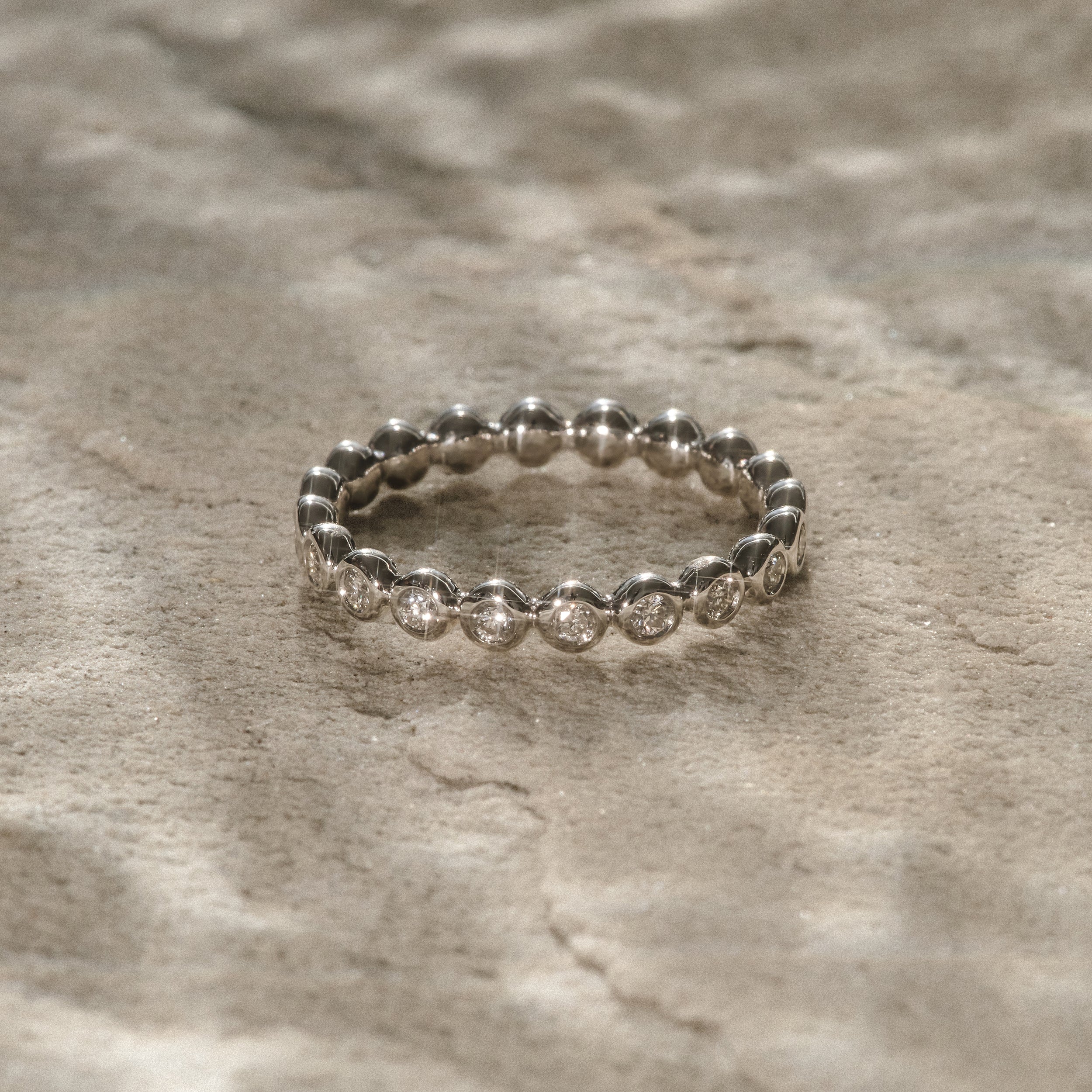 Bezel-Set Eternity Lab Diamond Ring 0.33ct in 9K White Gold - Image 8