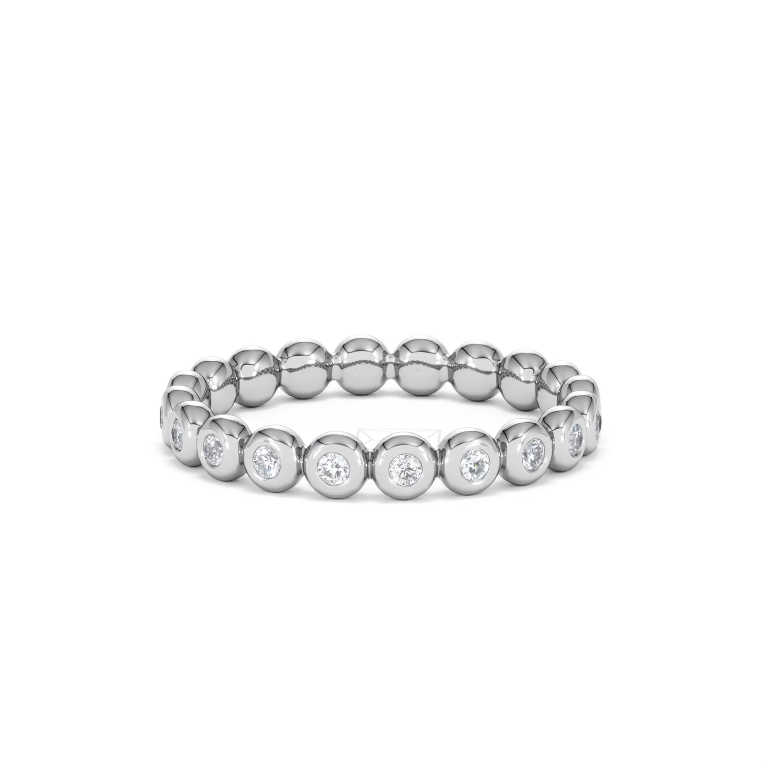 Bezel-Set Eternity Lab Diamond Ring 0.33ct in 9K White Gold - Image 80