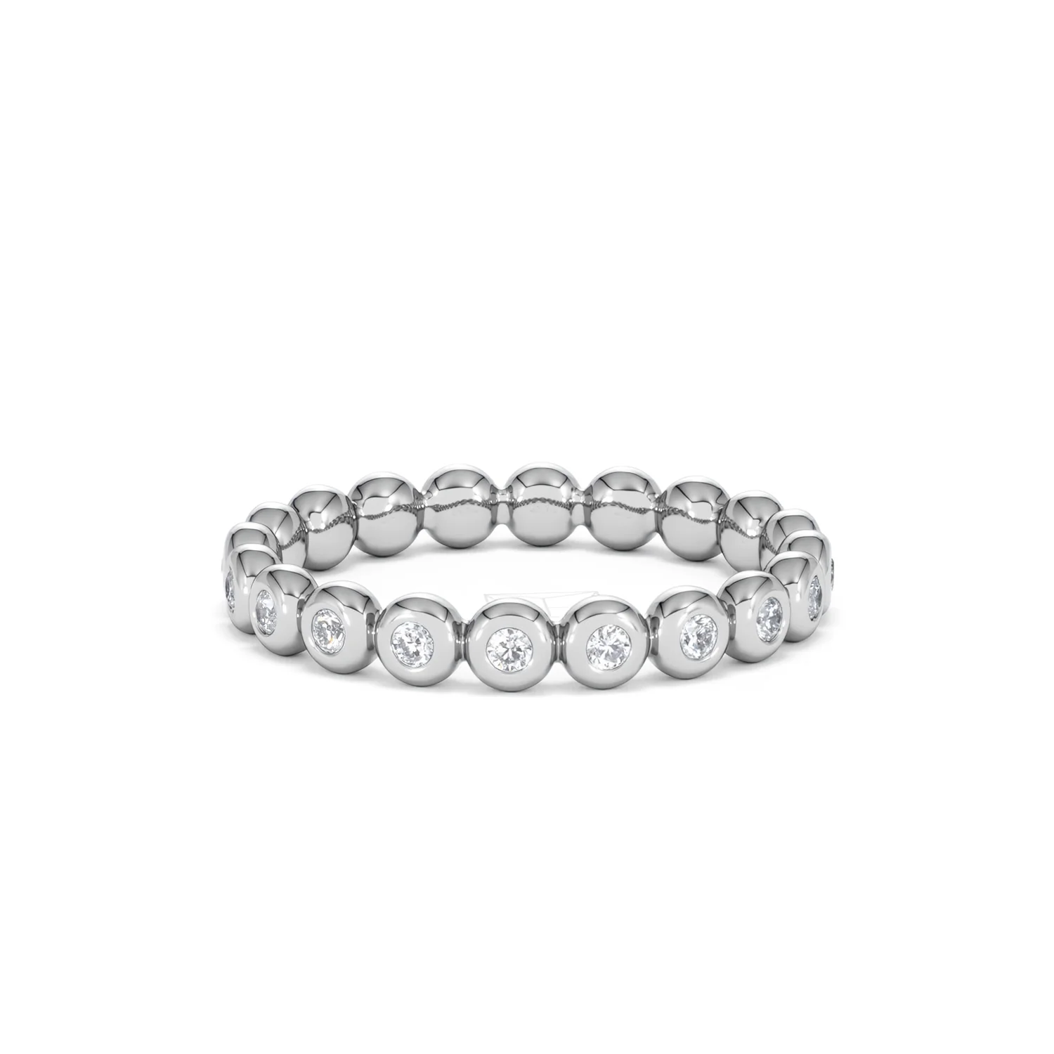 Bezel-Set Eternity Lab Diamond Ring 0.33ct in 9K White Gold - Image 82