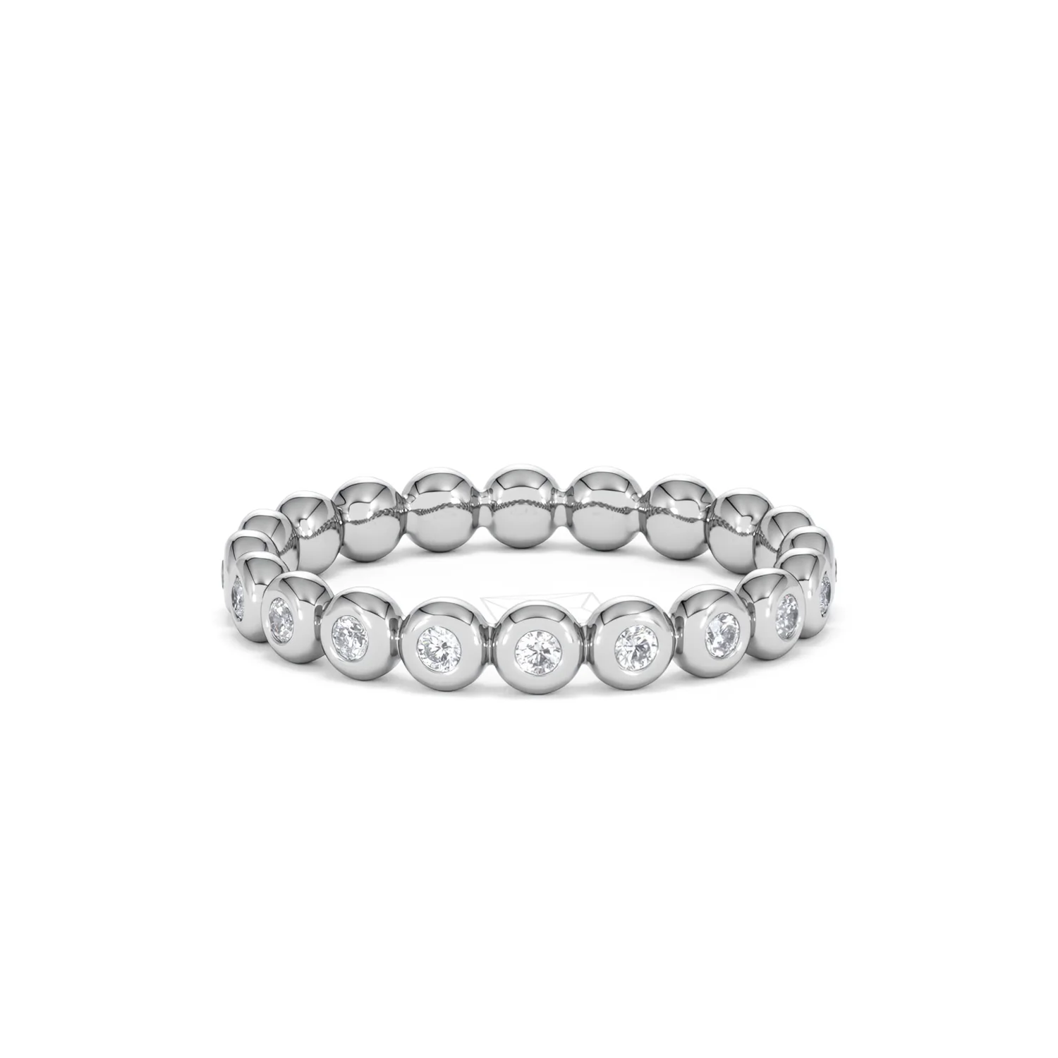 Bezel-Set Eternity Lab Diamond Ring 0.33ct in 9K White Gold - Image 83