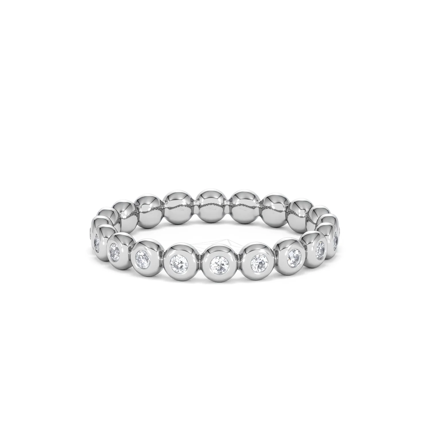 Bezel-Set Eternity Lab Diamond Ring 0.33ct in 9K White Gold - Image 87