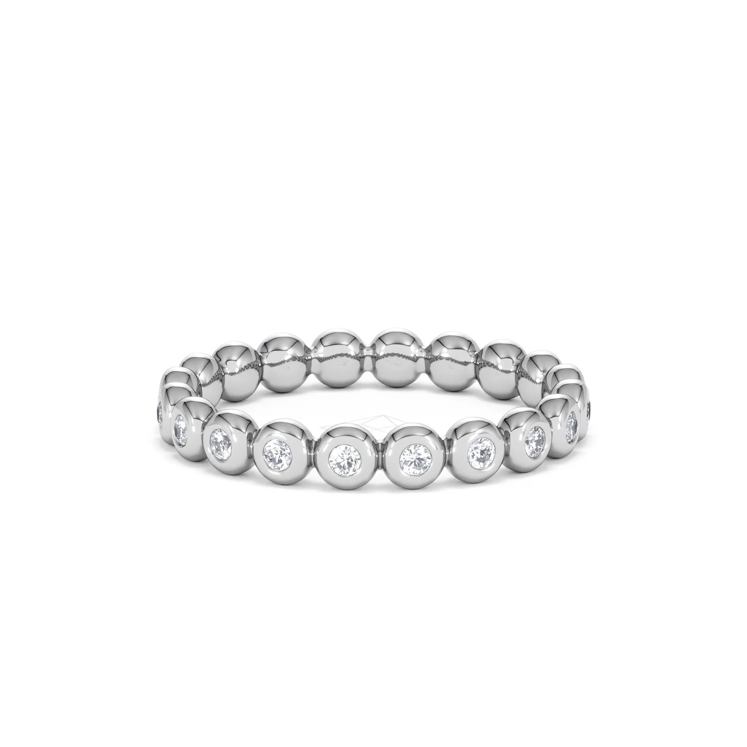 Bezel-Set Eternity Lab Diamond Ring 0.33ct in 9K White Gold - Image 89