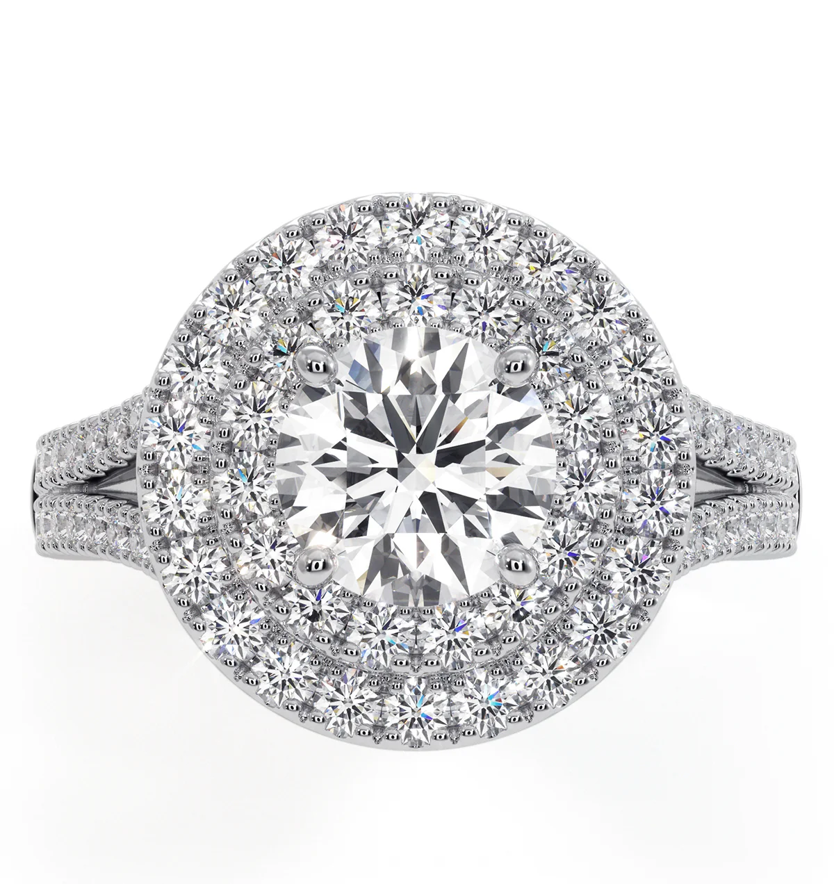 Camilla GIA Diamond Halo Engagement Ring 18K White Gold 2.15ct G/VS1 - Image 2