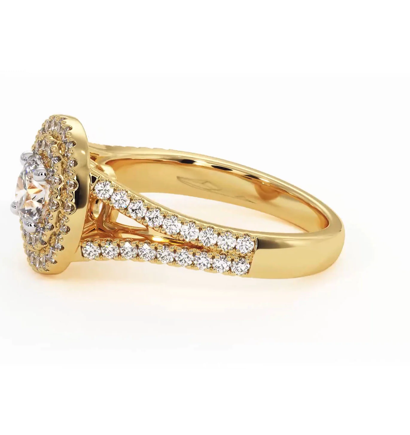 Camilla Diamond Halo Engagement Ring in 18K Gold 1.15ct G/SI2 - Image 104