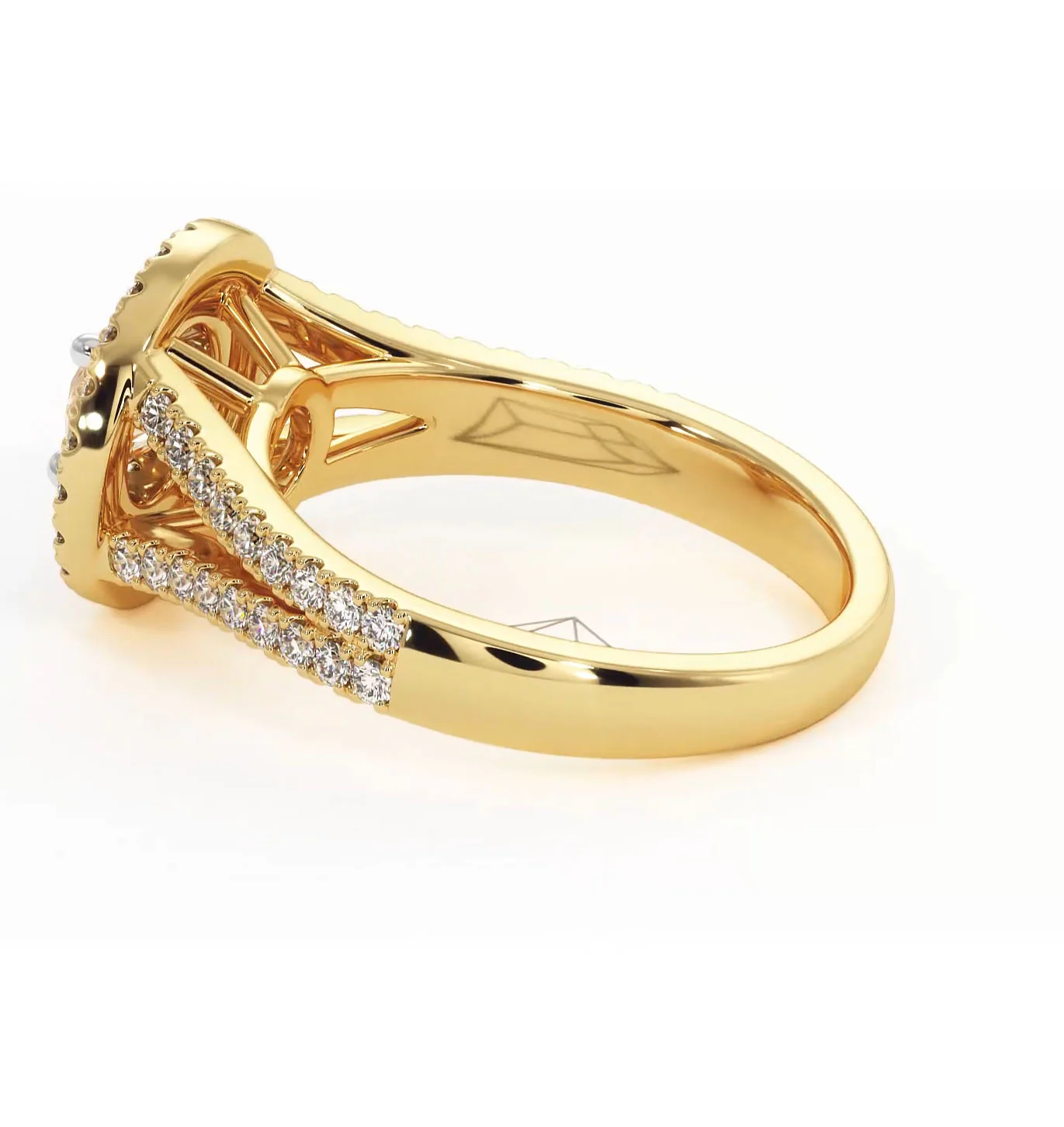 Camilla Diamond Halo Engagement Ring in 18K Gold 1.15ct G/SI2 - Image 113