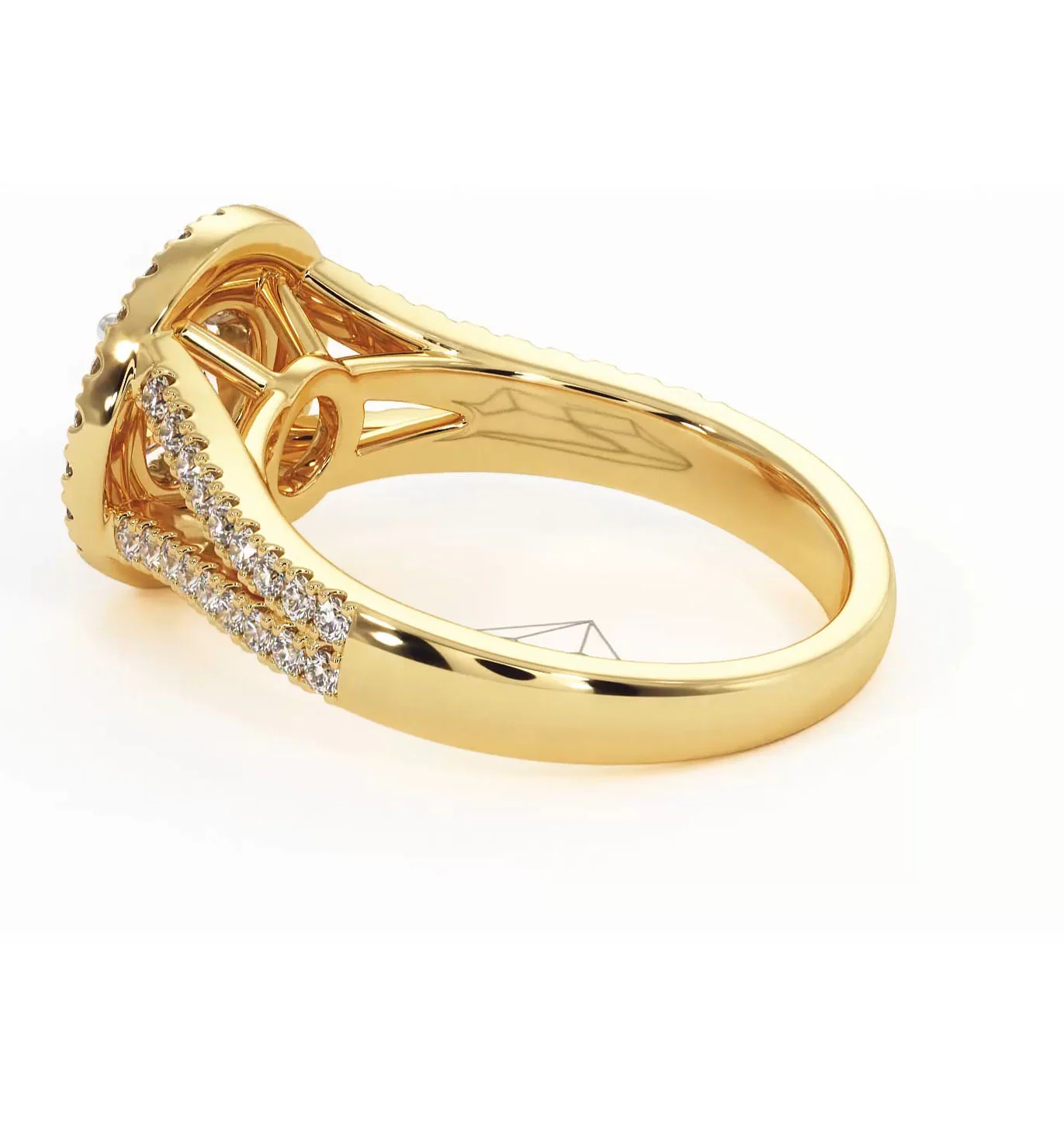 Camilla Diamond Halo Engagement Ring in 18K Gold 1.15ct G/SI2 - Image 115