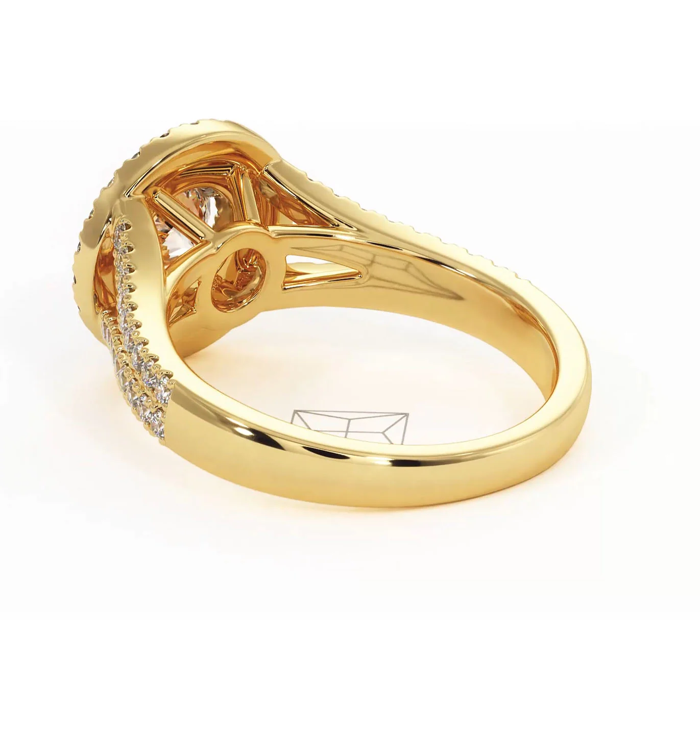 Camilla Diamond Halo Engagement Ring in 18K Gold 1.15ct G/SI2 - Image 119