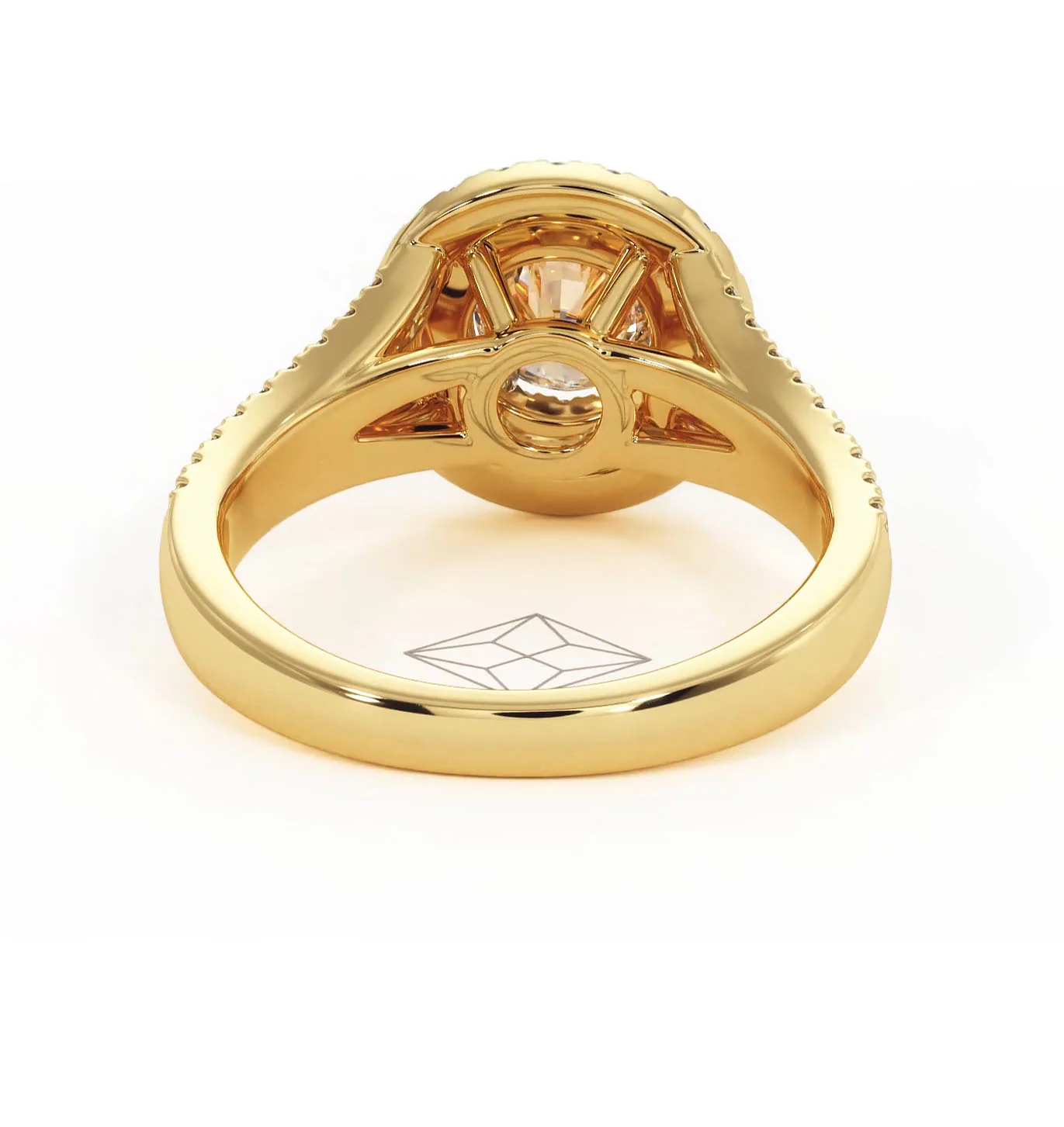 Camilla Diamond Halo Engagement Ring in 18K Gold 1.15ct G/SI2 - Image 129