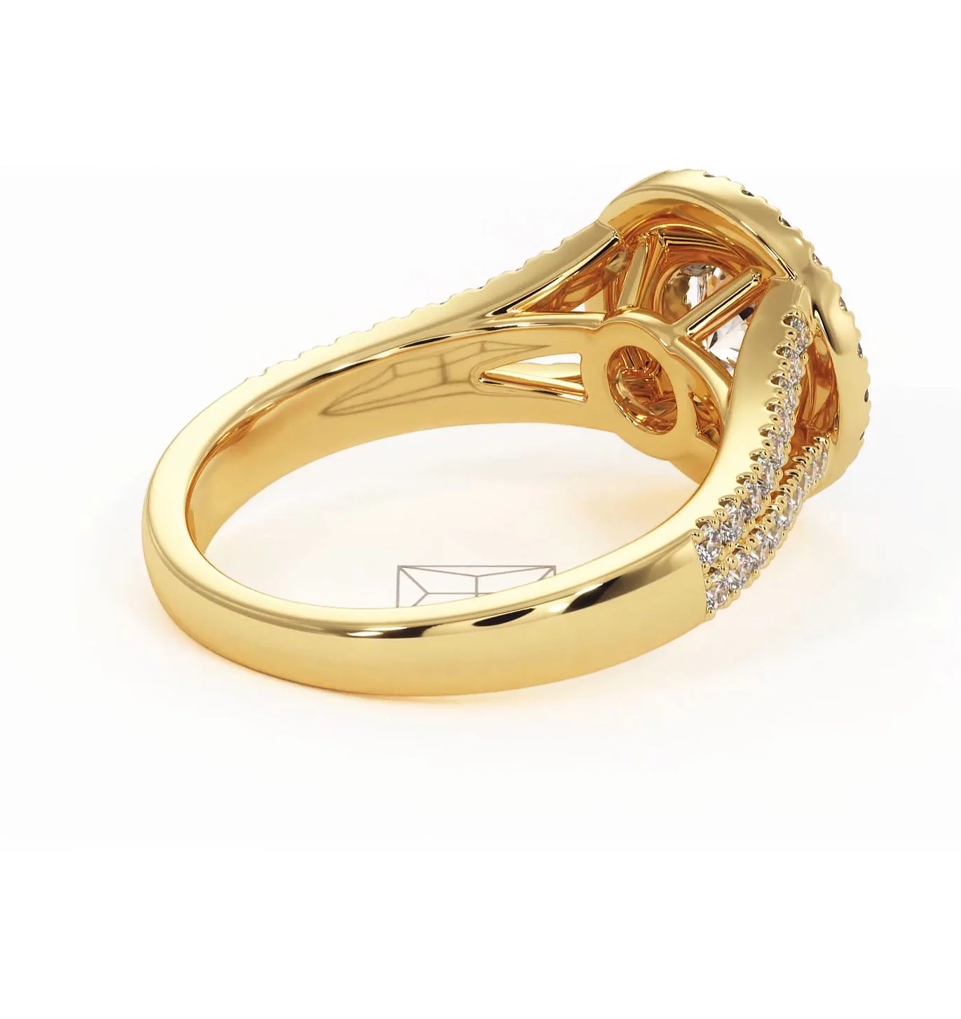 Camilla Diamond Halo Engagement Ring in 18K Gold 1.15ct G/SI2 - Image 138