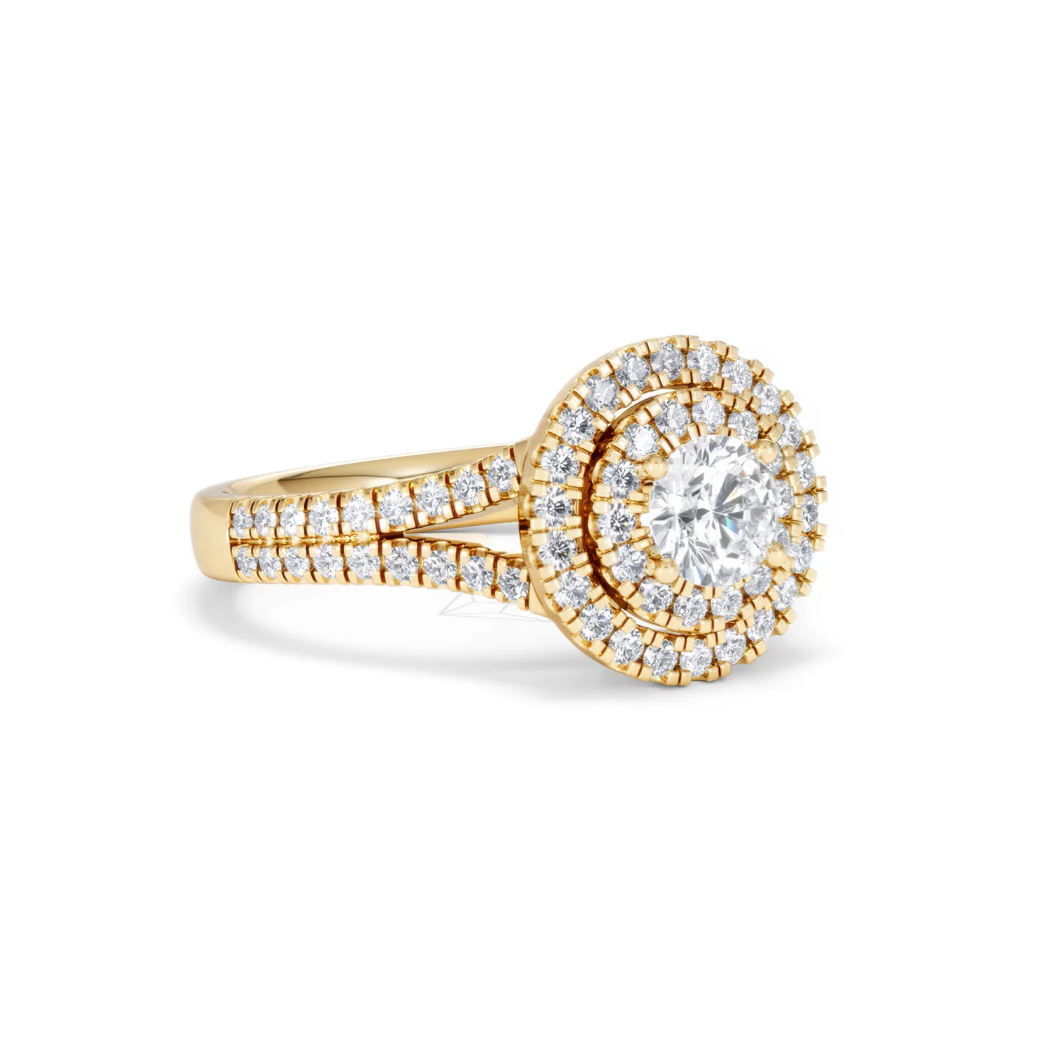 Camilla Diamond Halo Engagement Ring in 18K Gold 1.15ct G/SI2 - Image 15