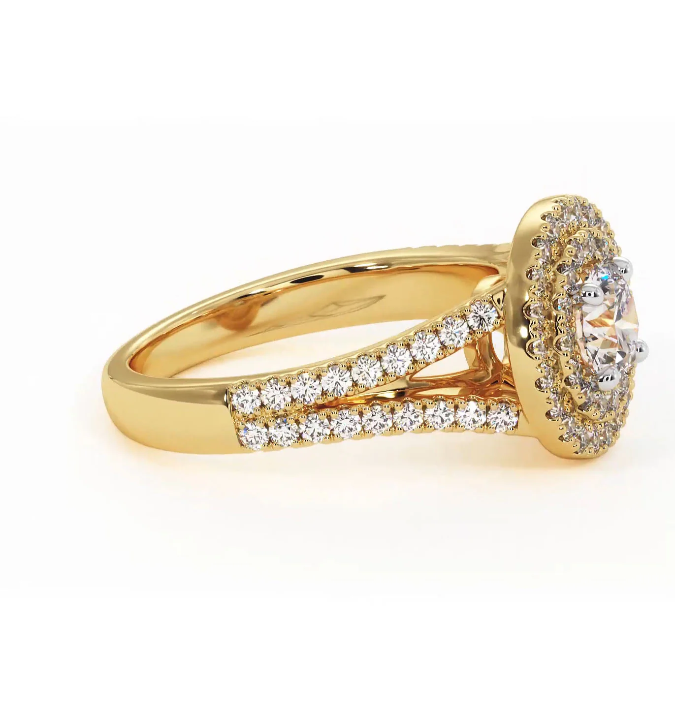 Camilla Diamond Halo Engagement Ring in 18K Gold 1.15ct G/SI2 - Image 153