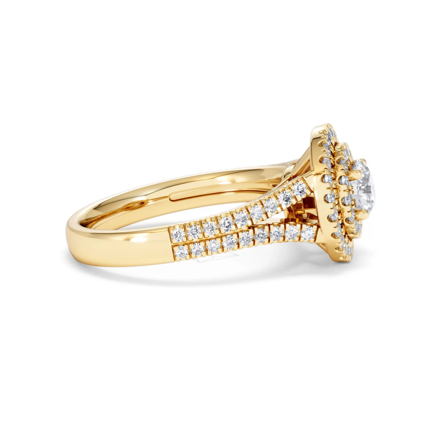 Camilla Diamond Halo Engagement Ring in 18K Gold 1.15ct G/SI2 - Image 26