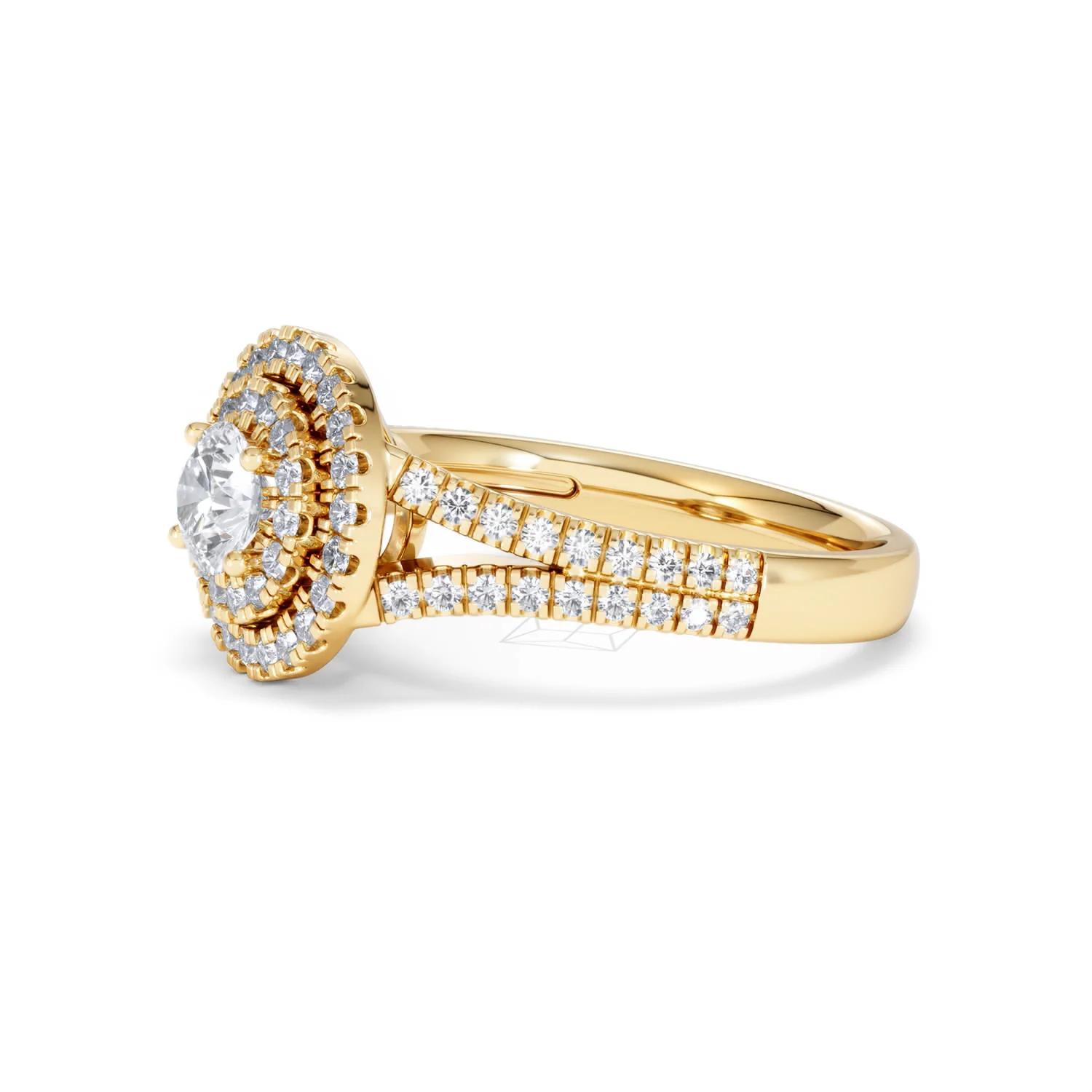 Camilla Diamond Halo Engagement Ring in 18K Gold 1.15ct G/SI2 - Image 74
