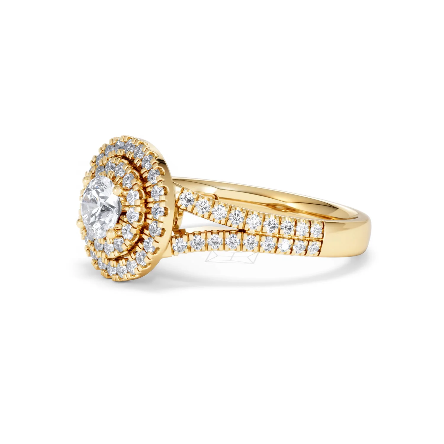 Camilla Diamond Halo Engagement Ring in 18K Gold 1.15ct G/SI2 - Image 76