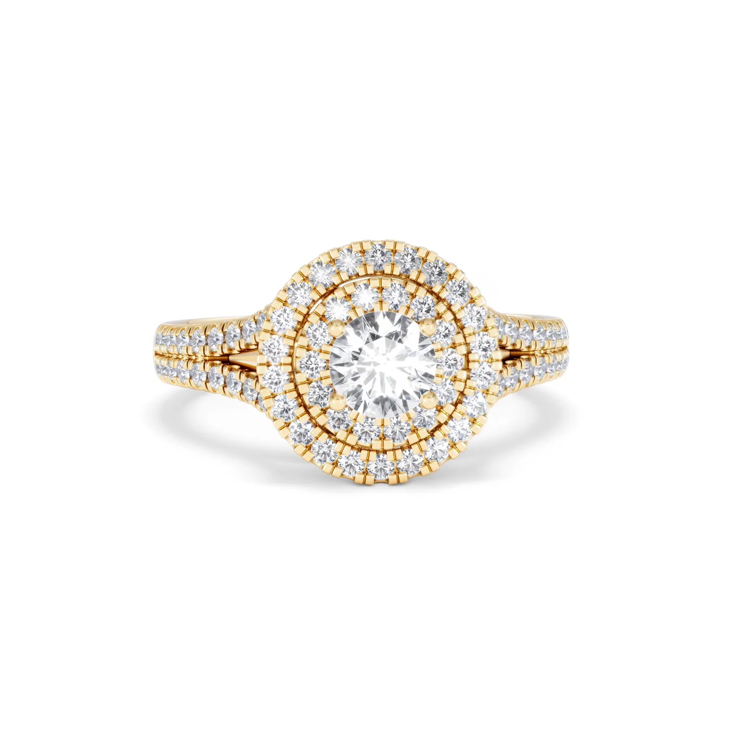 Camilla Diamond Halo Engagement Ring in 18K Gold 1.15ct G/SI2 - Image 9