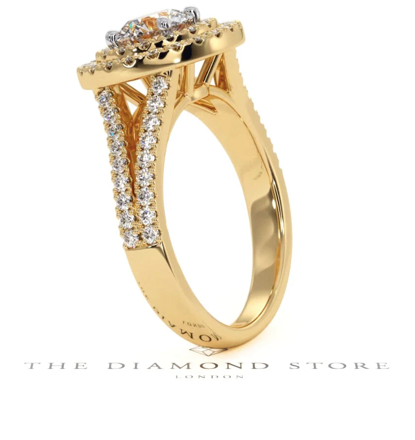 Camilla GIA Diamond Halo Engagement Ring in 18K Gold 1.65ct G/VS2 - Image 142