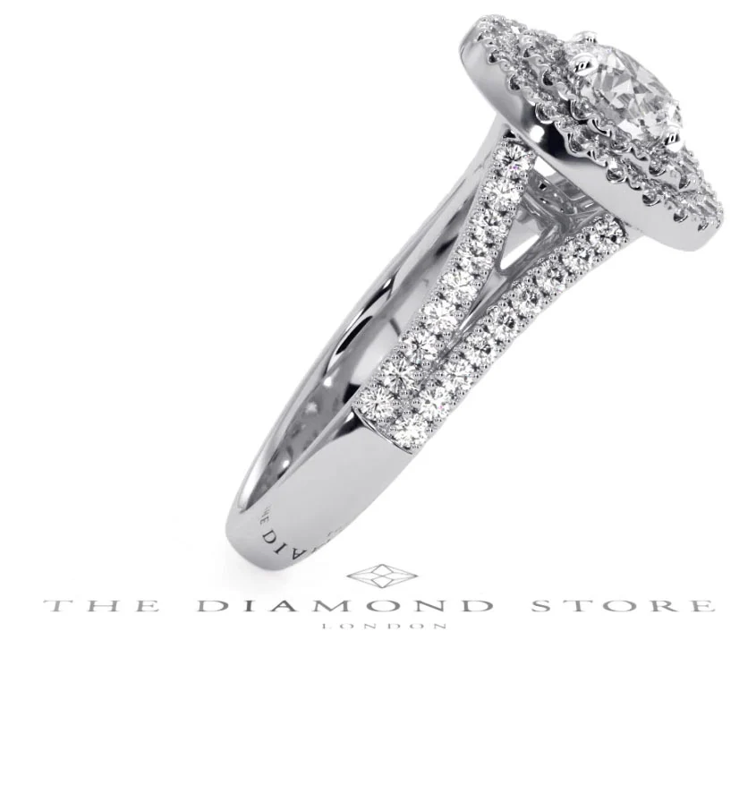 Camilla GIA Diamond Halo Engagement Ring in Platinum 1.65ct G/VS2 - Image 107