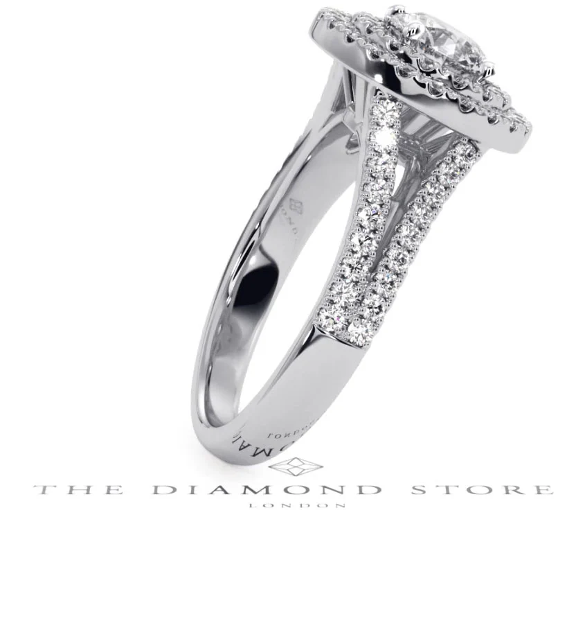 Camilla GIA Diamond Halo Engagement Ring in Platinum 1.65ct G/VS2 - Image 110