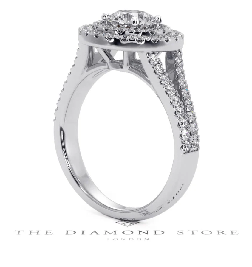 Camilla GIA Diamond Halo Engagement Ring in Platinum 1.65ct G/VS2 - Image 119