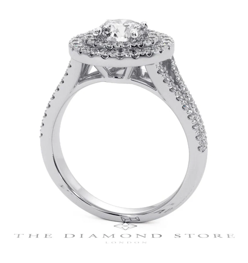 Camilla GIA Diamond Halo Engagement Ring in Platinum 1.65ct G/VS2 - Image 124