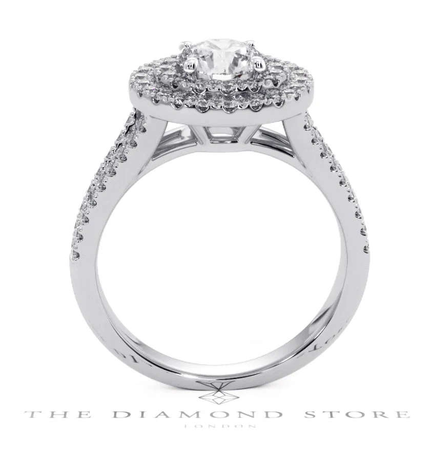 Camilla GIA Diamond Halo Engagement Ring in Platinum 1.65ct G/VS2 - Image 129