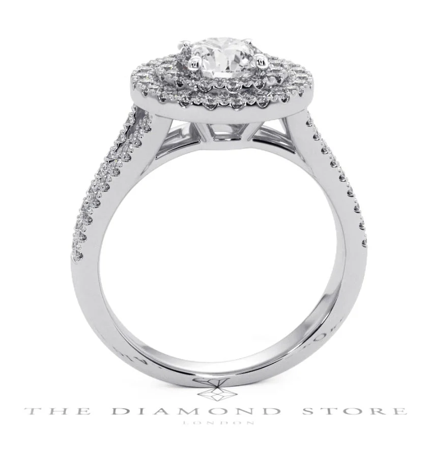 Camilla GIA Diamond Halo Engagement Ring in Platinum 1.65ct G/VS2 - Image 130