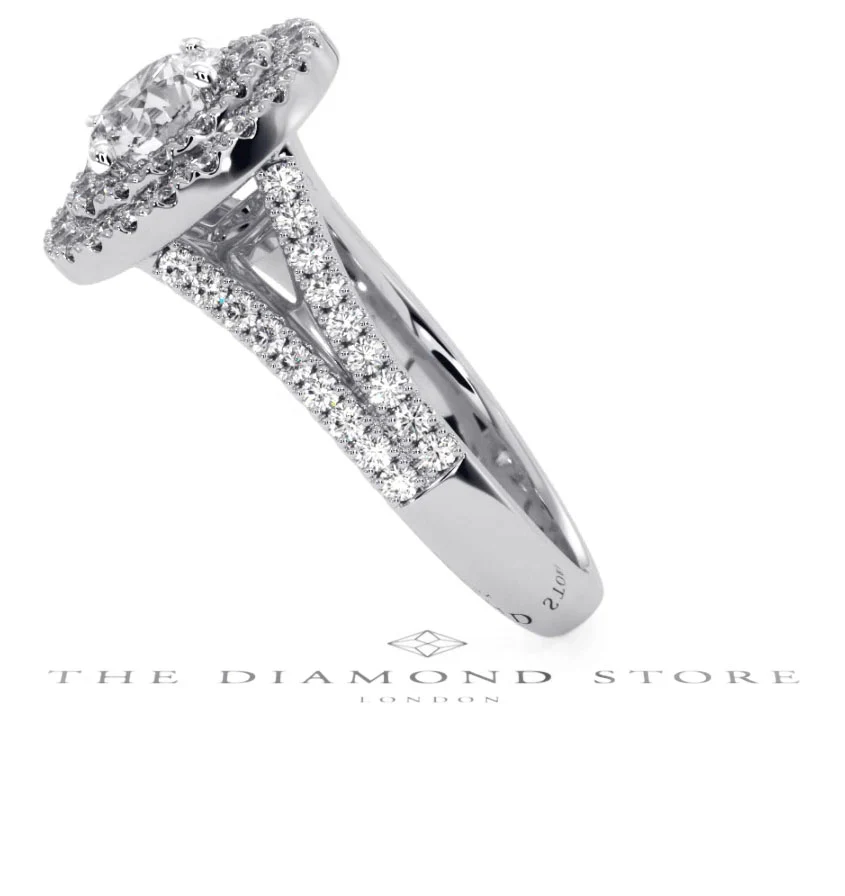 Camilla GIA Diamond Halo Engagement Ring in Platinum 1.65ct G/VS2 - Image 149