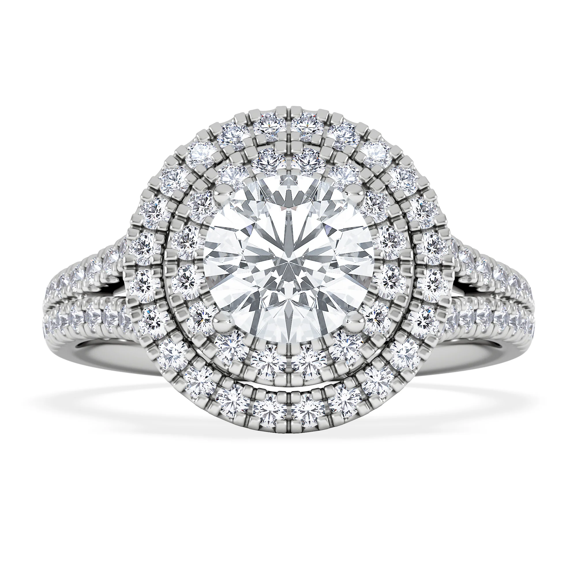 Camilla GIA Diamond Halo Engagement Ring in Platinum 2.15ct G/VS2 - Image 6