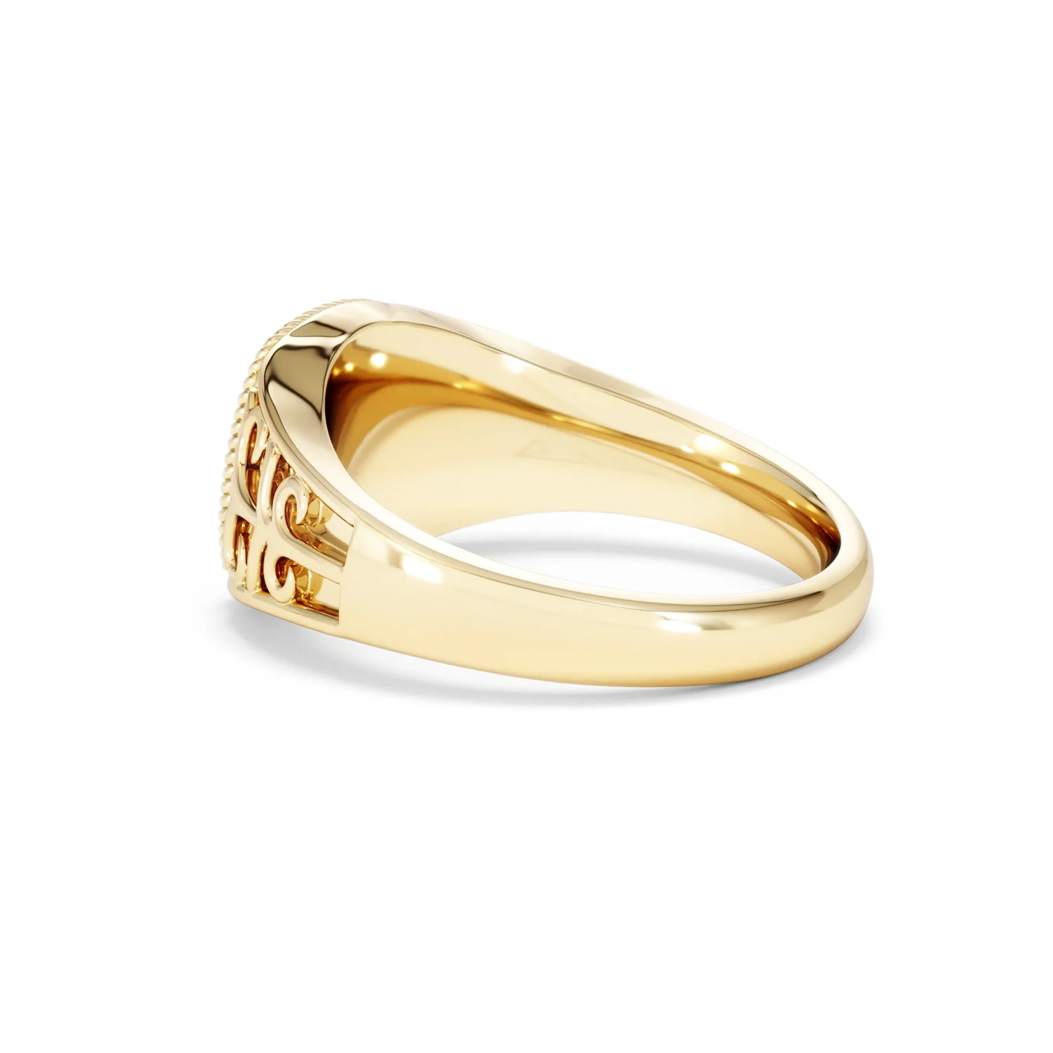 Cancer Zodiac 0.01ct Lab Diamond Signet Ring in 18K Gold Vermeil - Image 60