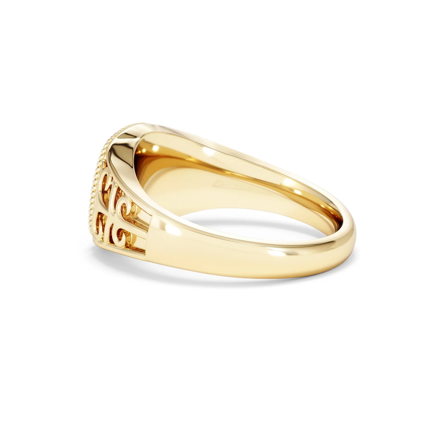 Cancer Zodiac 0.01ct Lab Diamond Signet Ring in 18K Gold Vermeil - Image 61