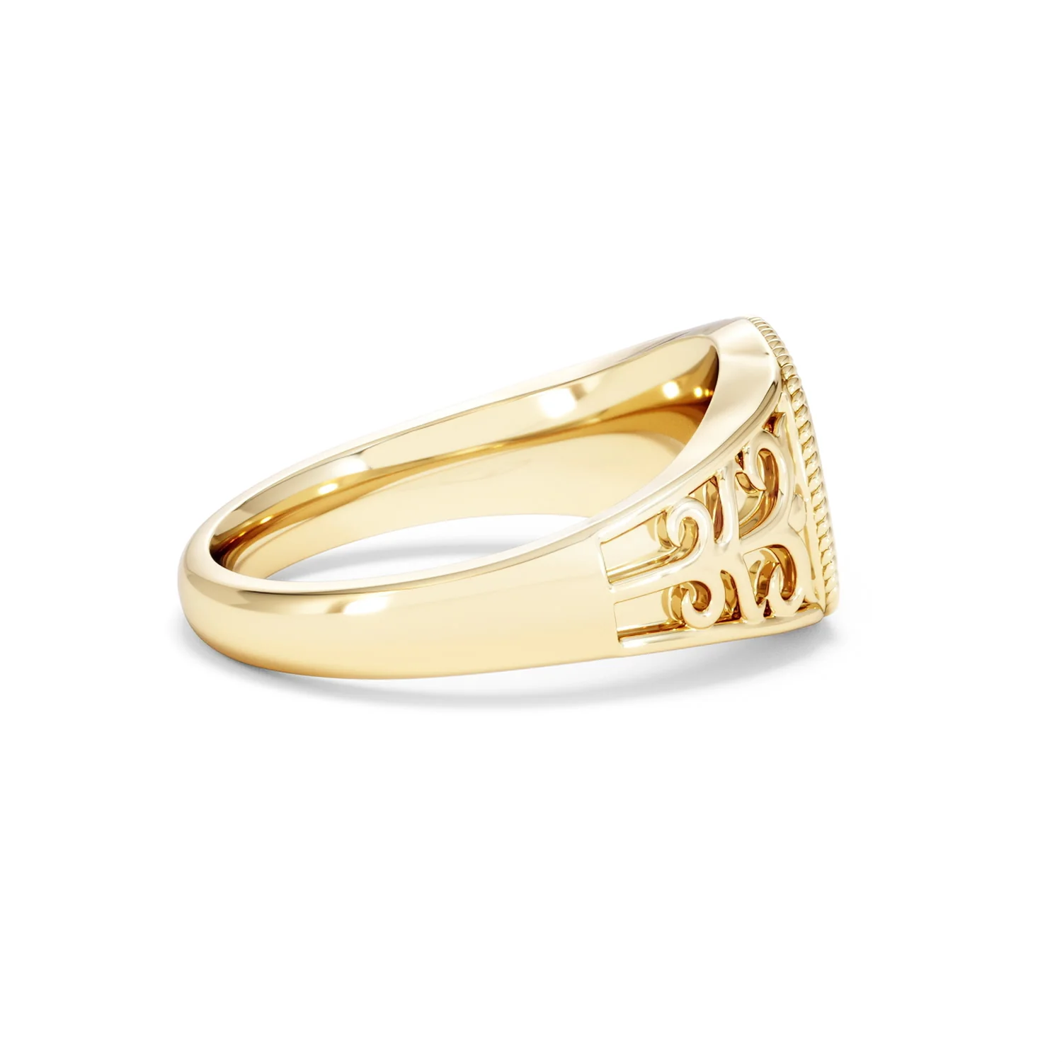 Capricorn Zodiac 0.01ct Lab Diamond Signet Ring in 18K Gold Vermeil - Image 29