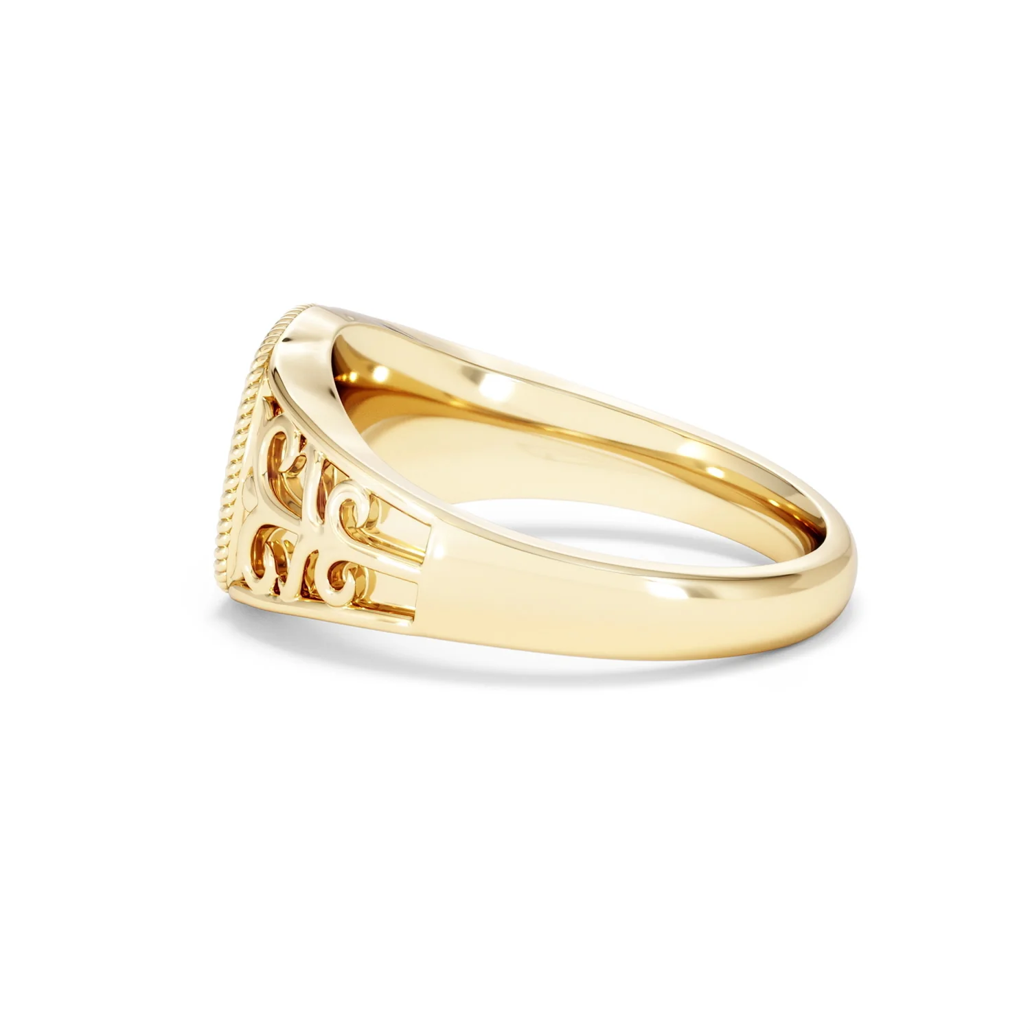 Capricorn Zodiac 0.01ct Lab Diamond Signet Ring in 18K Gold Vermeil - Image 64