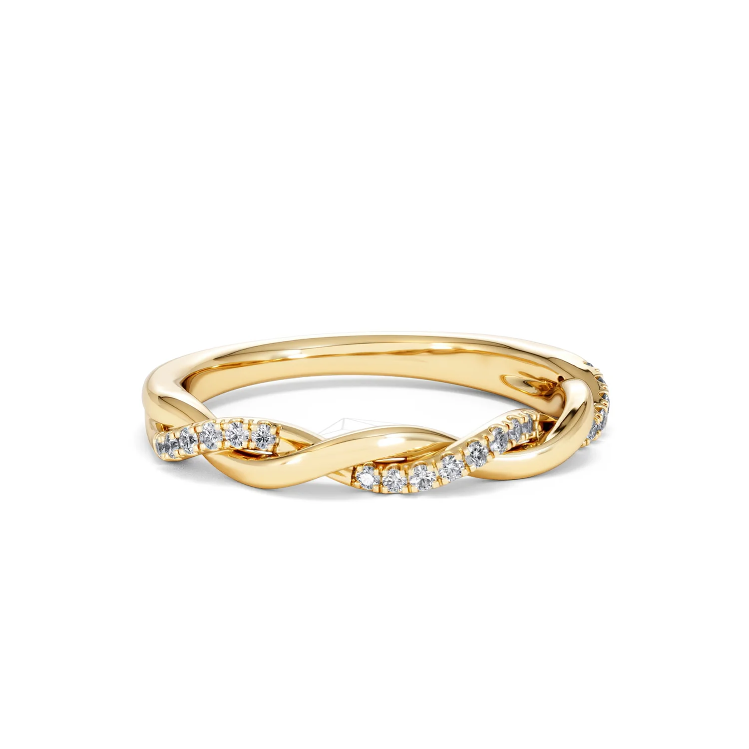 Celia Twist Half Band 0.15ct F/VS Round Cut Lab Diamond Eternity Ring in 18K Gold Vermeil - Image 13