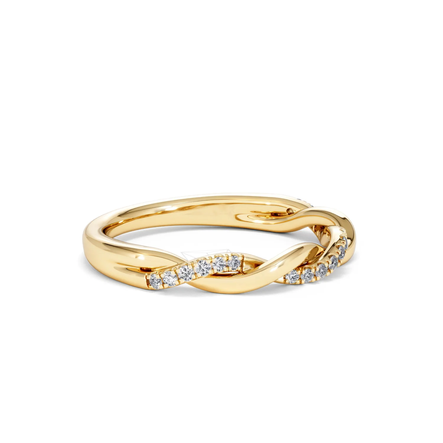 Celia Twist Half Band 0.15ct F/VS Round Cut Lab Diamond Eternity Ring in 18K Gold Vermeil - Image 21